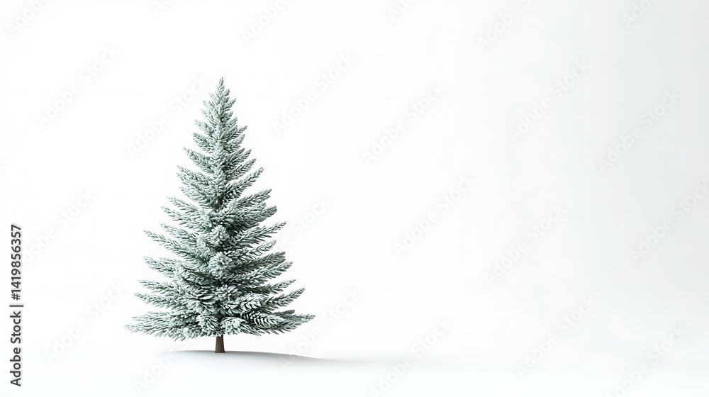 Artistic christmas tree design made with sleek elegant green style image Artistic christmas tree design made with sleek elegant green style image