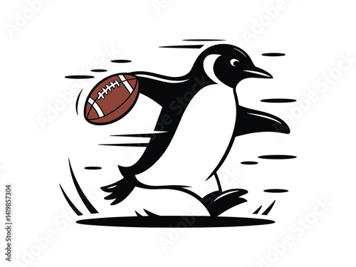 Penguin Sports Activity Vector Silhouettes Collection