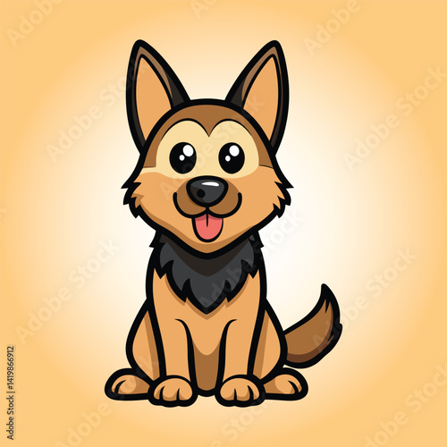 Cute Belgian Shepherd Sitting