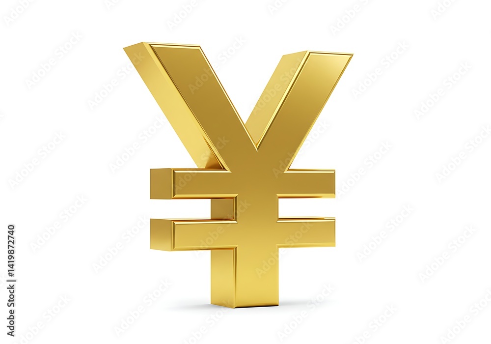 Obraz premium Golden yen symbol