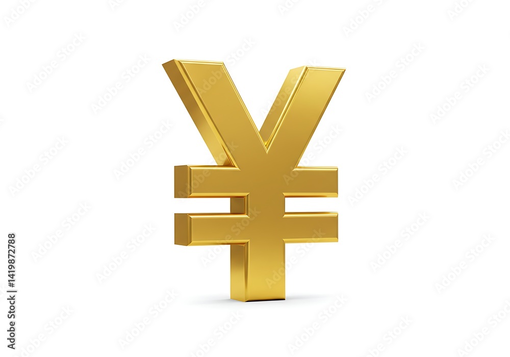 Obraz premium Golden yen symbol