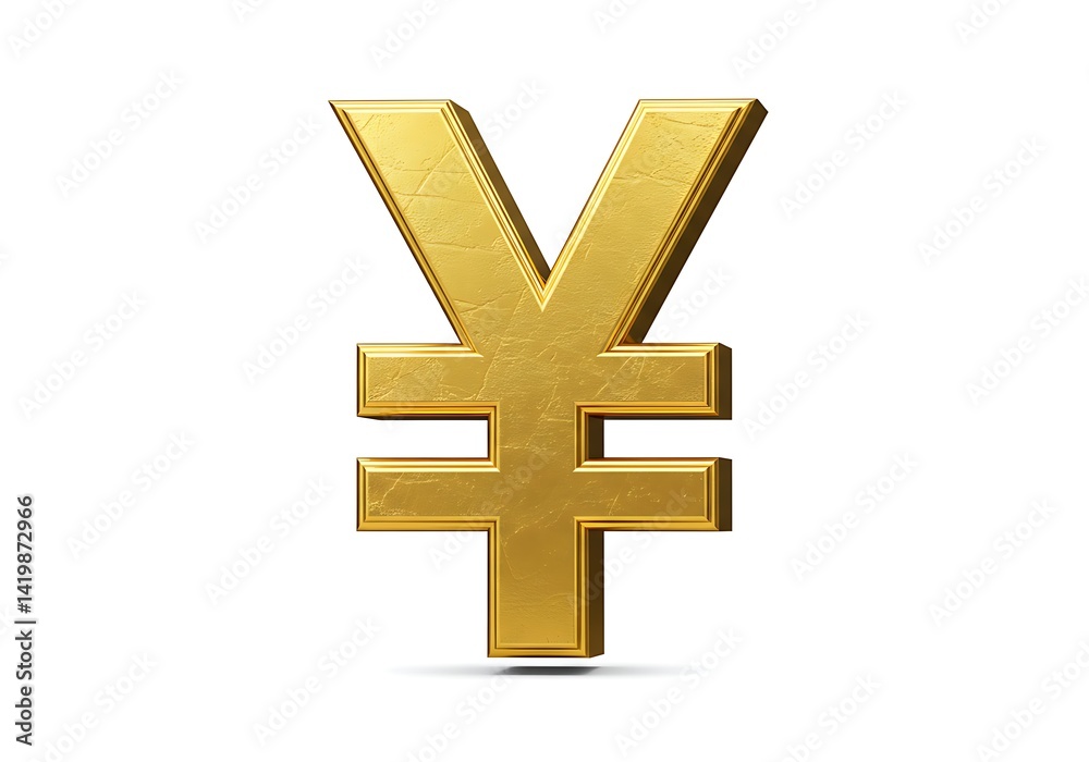 Fototapeta premium Golden yen symbol