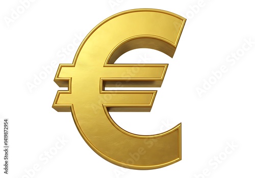 Golden euro symbol