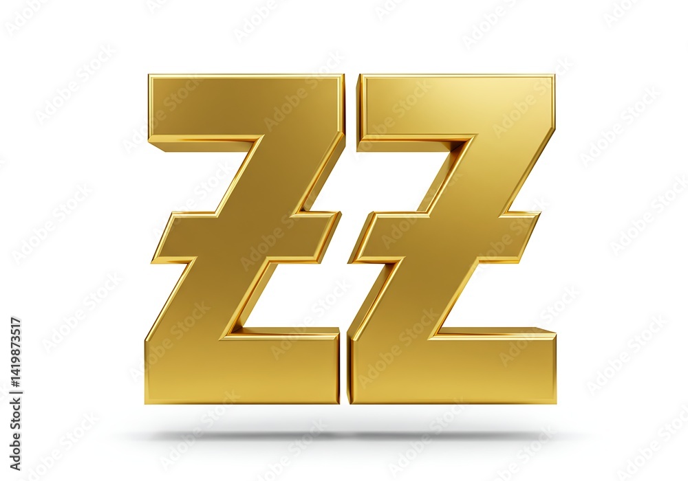 Obraz premium Gold ZZ symbol