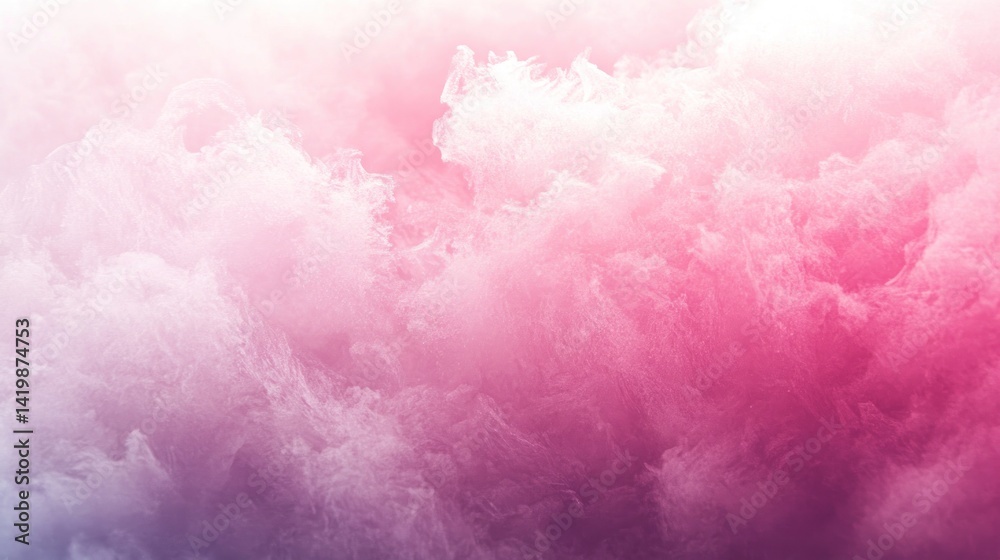 Fototapeta premium Dreamy Pink and White Cloudscape: A Serene Abstract Background