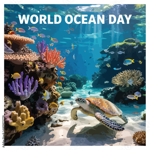 World Ocean Day Observation Poster Banner