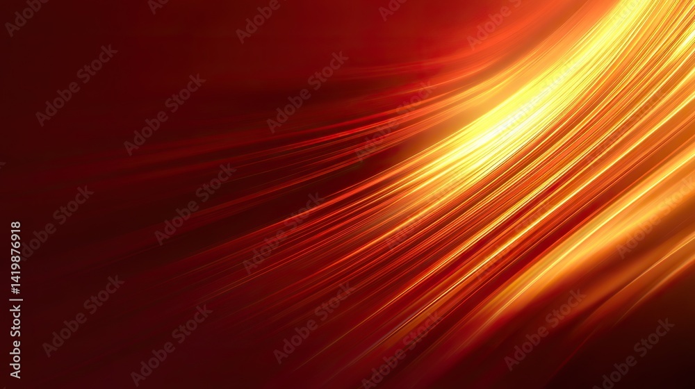 Obraz premium Red background, red gradient light has a glowing effect on the right side. High-resolution digital illustrations, sense and speed, enabling dynamic presentation design.