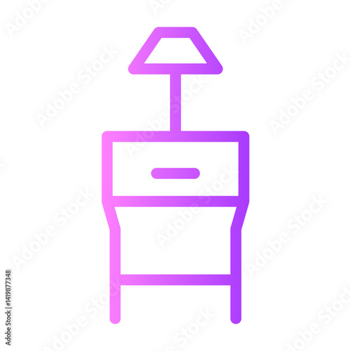 bedside table gradient icon