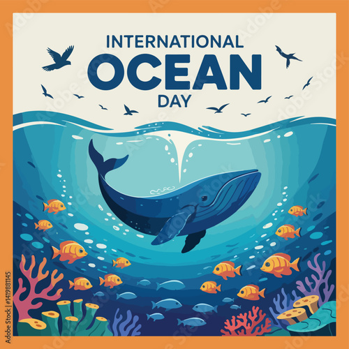 World Ocean Day Observation Poster Banner