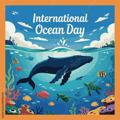World Ocean Day Observation Poster Banner