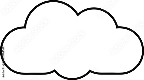 cloud line art vector icon.
