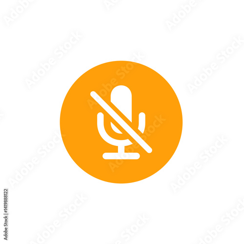 Microphone Mute Circle Fill Icon