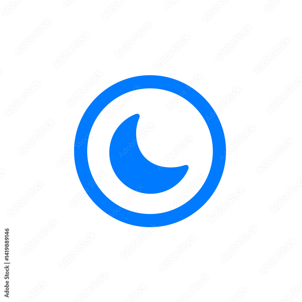 Moon Circle Icon Moon Circle Icon