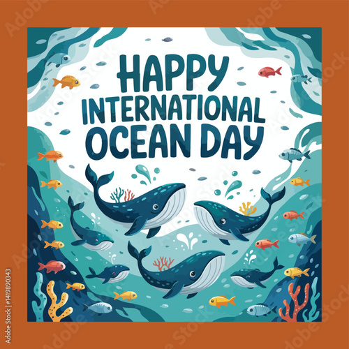 World Ocean Day Observation Poster Banner