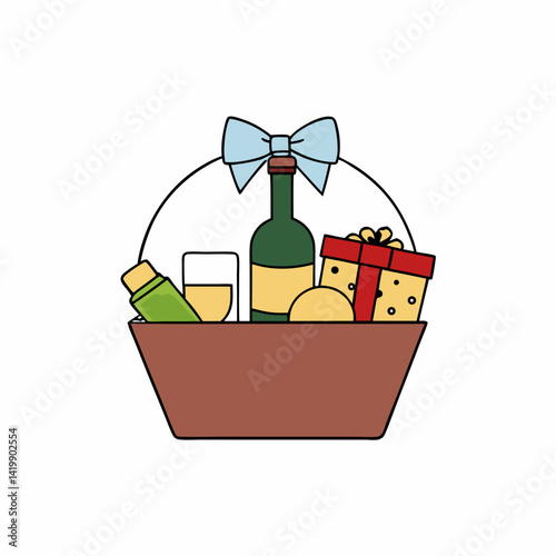vector illustration of a basket