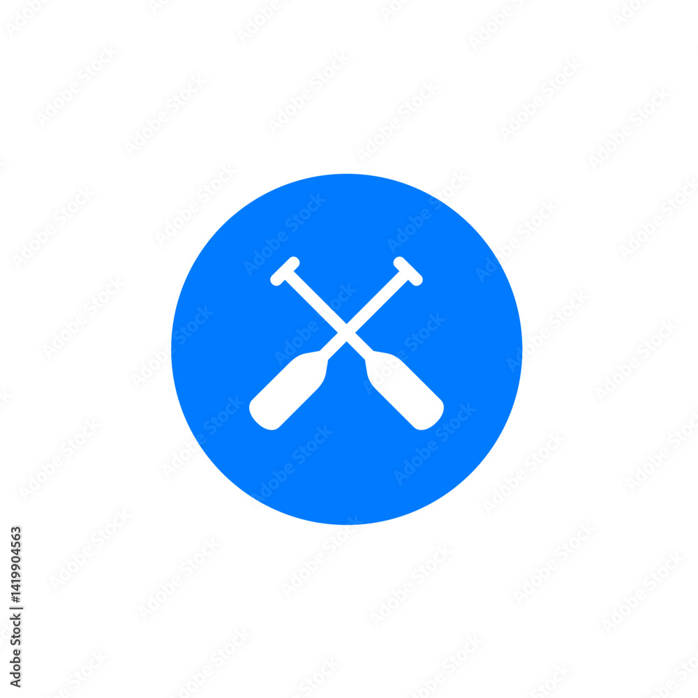 Crossed Oars Circle Fill Icon Crossed Oars Circle Fill Icon