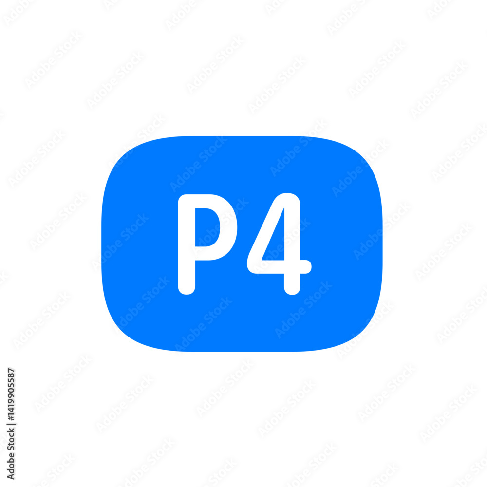 P4 Button Horizontal Filled P4 Button Horizontal Filled