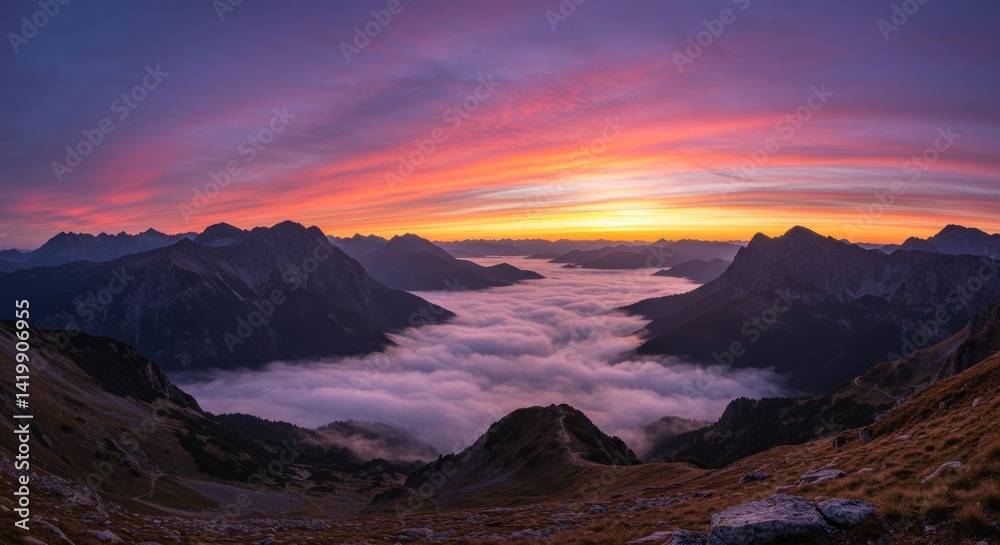 Obraz premium Mountain Sunset Photos