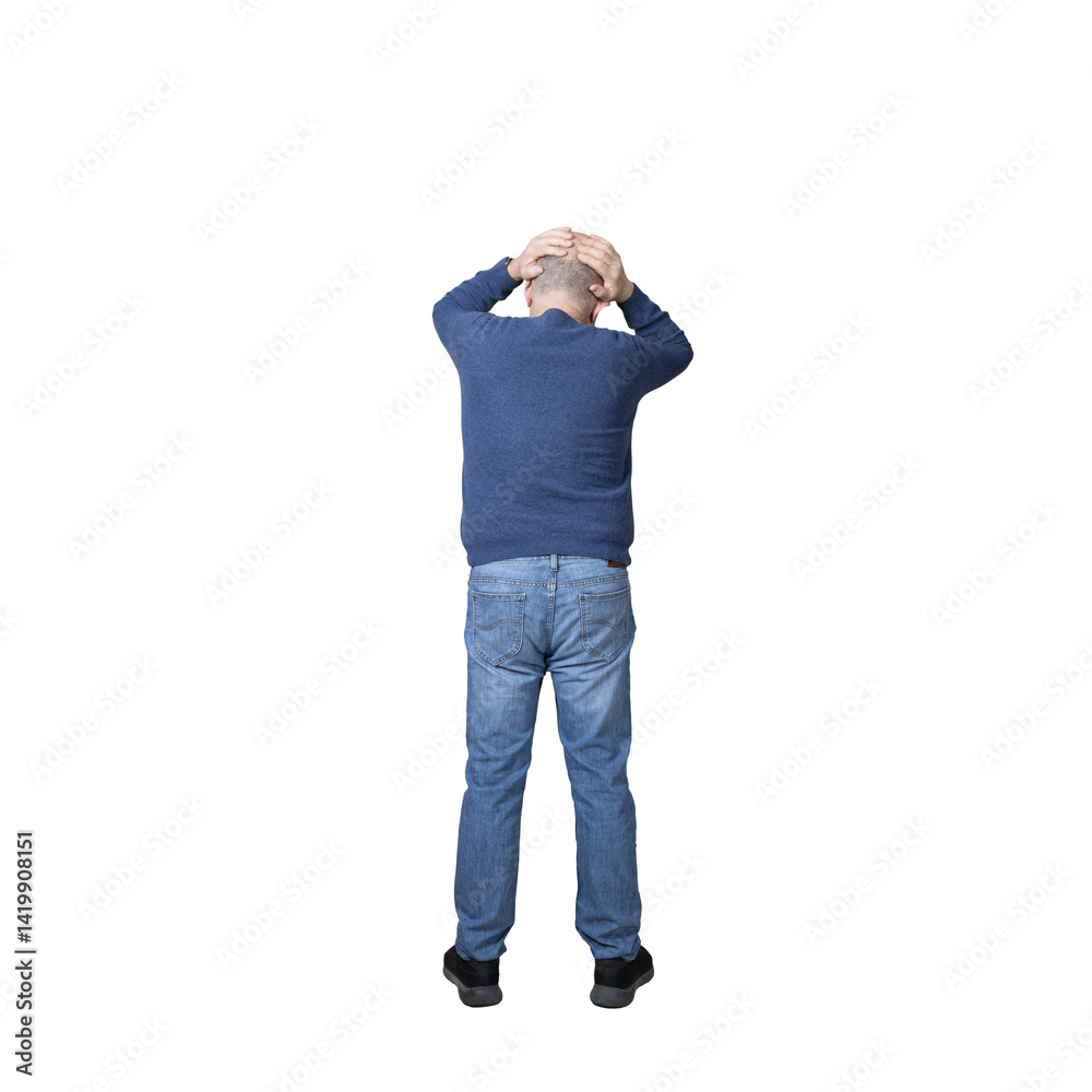 A man with a headache