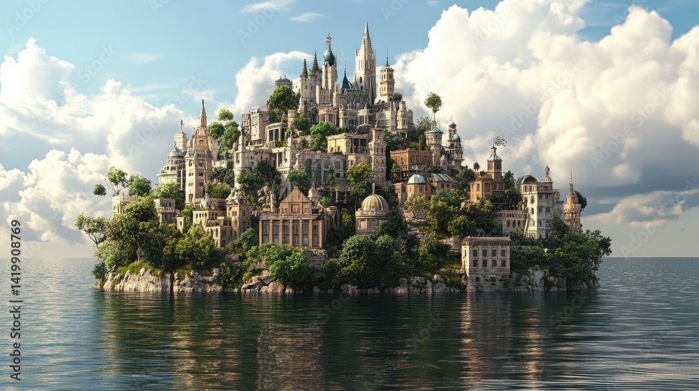 Obraz premium A lost island where survivalists and exiles have created an off-the-grid utopia.