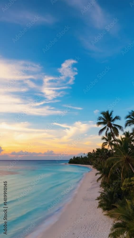 tropical beach with white sand and turquoise waters video timelapse tropical beach with white sand and turquoise waters video timelapse
