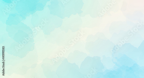 Abstract Pastel Watercolor Background Soft Blue and Cream Gradient Texture