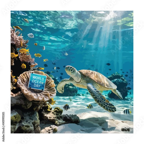 World Ocean Day Observation Poster Banner