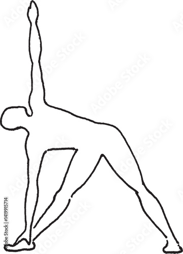 yoga-pose-Triangle pose-Trikonasana-illustration