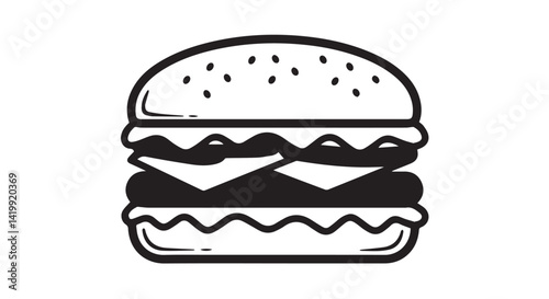 burger icon isolated on white background. Modern and editable burger icon. Simple icons vector illustration. Burger vector icon 

