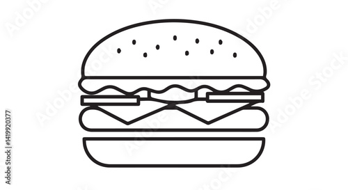 burger icon isolated on white background. Modern and editable burger icon. Simple icons vector illustration. Burger vector icon 

