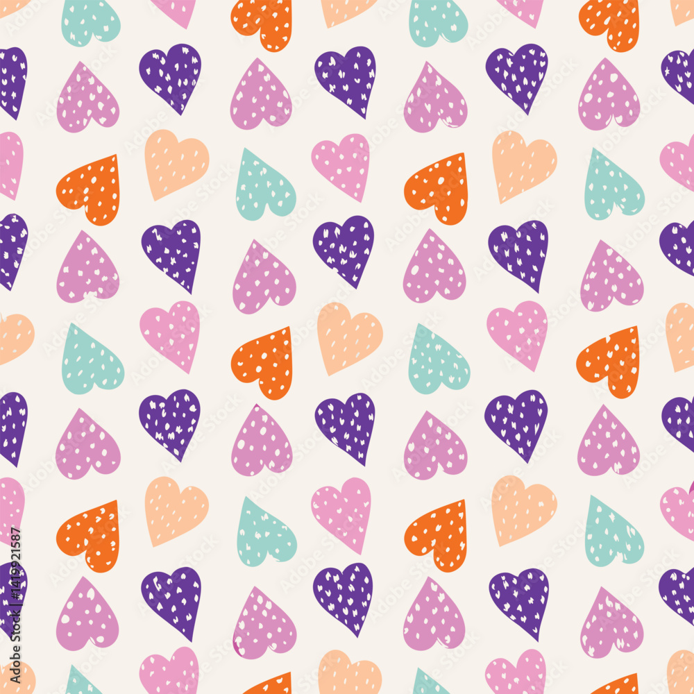 Seamless Pastel Heart Romantic Pattern Seamless Pastel Heart Romantic Pattern