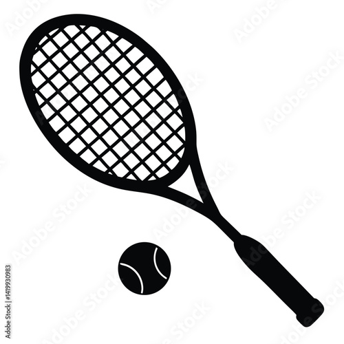 Isolated on white, a tennis racket with balls suggests a fun sports activity or leisure game
