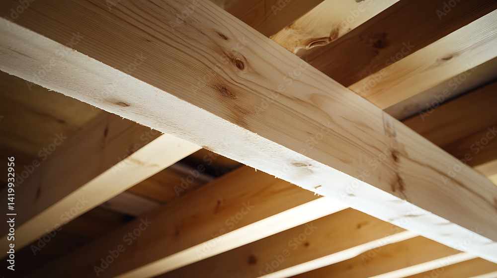 Construction worker sanding wooden beams for finish. Featuring craftsmanship and attention to detail Construction worker sanding wooden beams for finish. Featuring craftsmanship and attention to detail