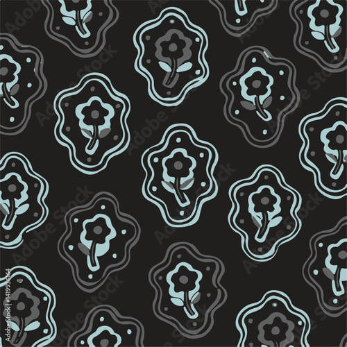 Neutral Colour Abstract Floral seamless pattern design for fashion textiles, graphics, backgrounds and crafts