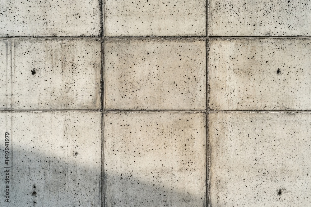 Light-toned concrete wall paneling pattern. Light-toned concrete wall paneling pattern.