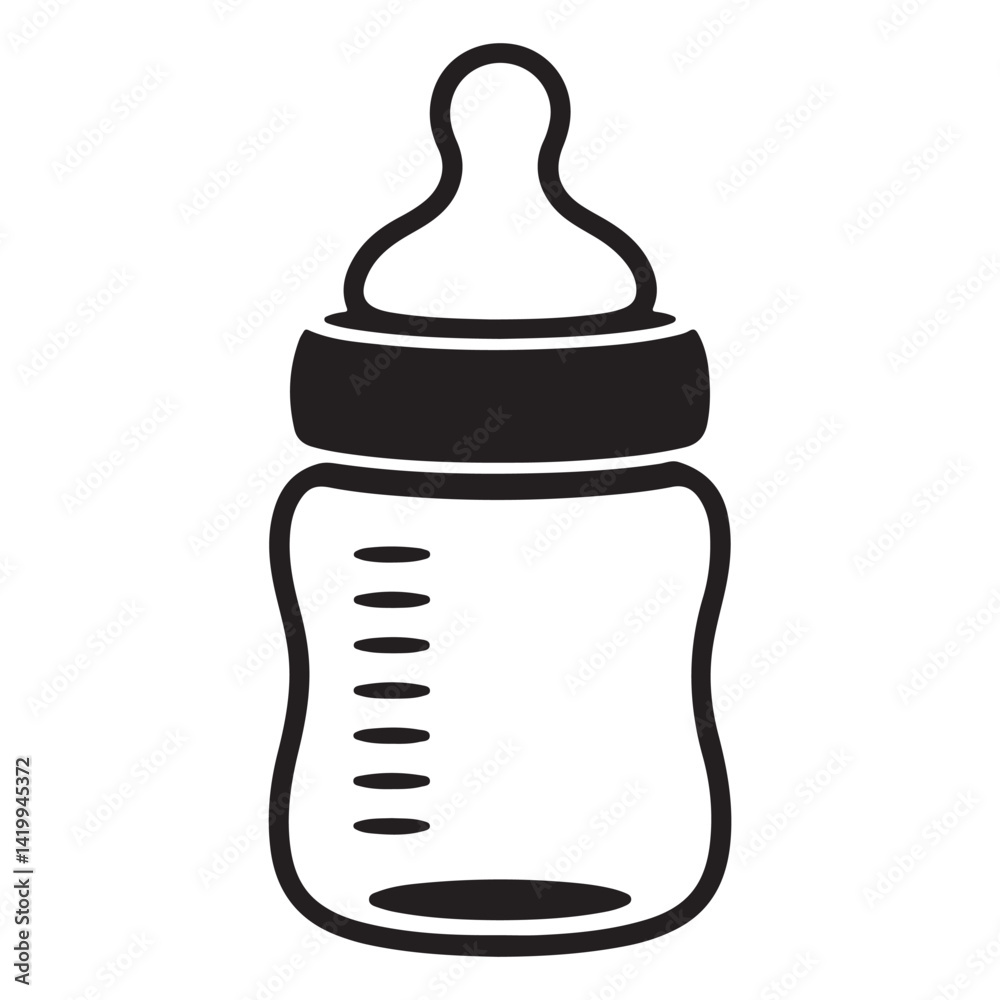baby bottles vector silhouettes baby bottles vector silhouettes