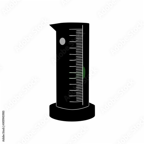creative Silhouette Measuring Cylinder Icon Vector Illustration 