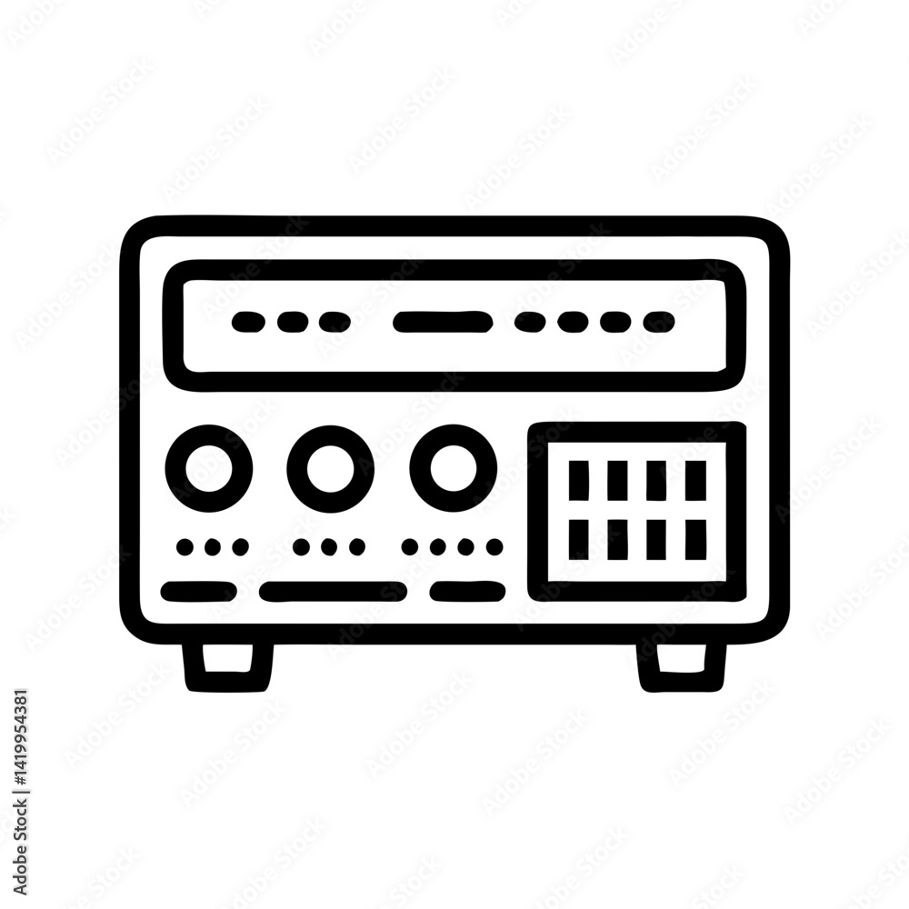 Audio Amplifier Icon Representing Sound System and Audio Enhancement Audio Amplifier Icon Representing Sound System and Audio Enhancement
