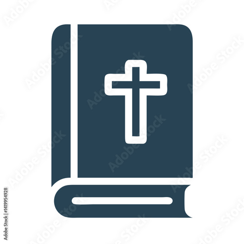 Bible Book Icon Representing Religious Text and Spiritual Study
