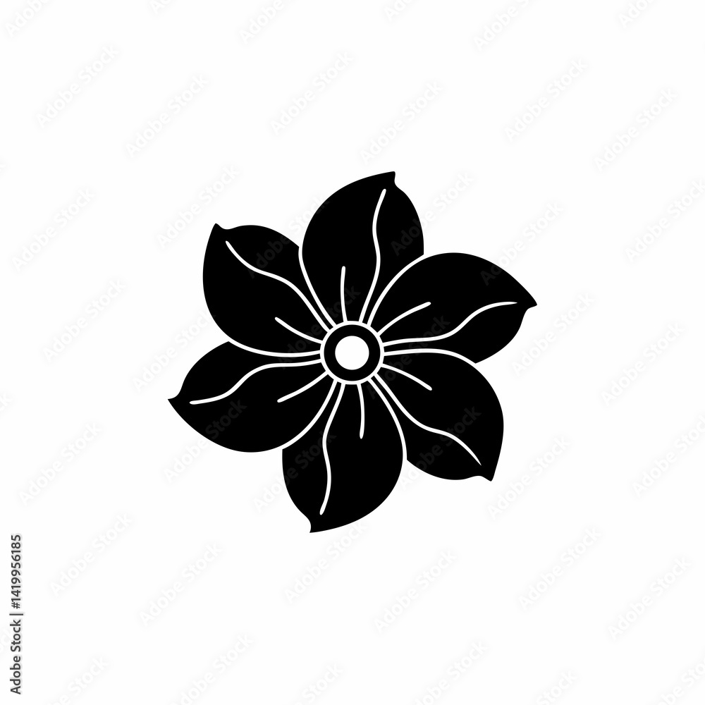 Obraz premium creative details Single flower icon Vector Illustration