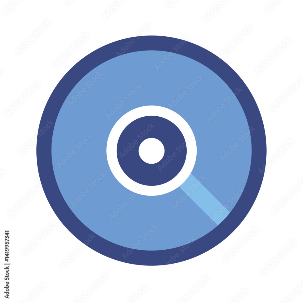 Compact Disc Icon Representing Physical Music Storage and Audio Media Compact Disc Icon Representing Physical Music Storage and Audio Media