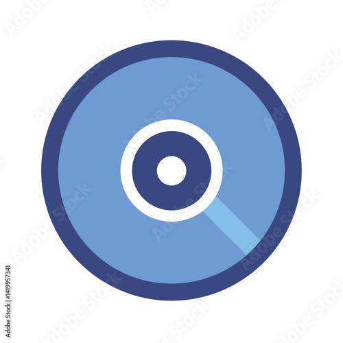 Compact Disc Icon Representing Physical Music Storage and Audio Media