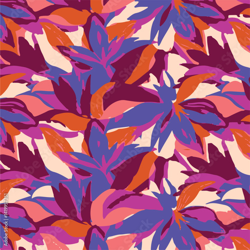 abstract, vector, monochrome, big flowers, all over textiles design, illustration digital image can be used for wrapping paper