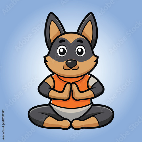 Cute Belgian Shepherd Baby  Meditation Yoga