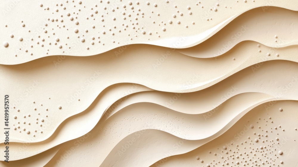Obraz premium abstract background with soft ecru tones dotted design and eggshell paper texture
