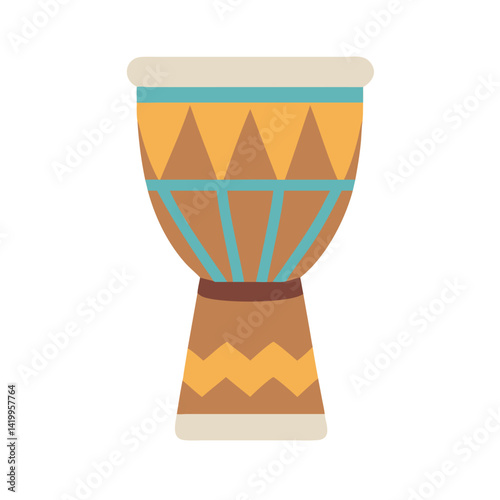 Djembe Drum Icon Representing African Percussion and Traditional Music