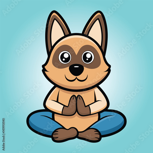 Cute Belgian Shepherd Baby  Meditation Yoga