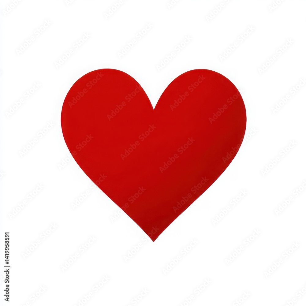 Red heart shape illustration isolated on white background Red heart shape illustration isolated on white background