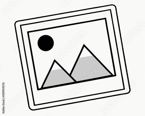 Simple Image Placeholder Vector Icon for Web and App Design.