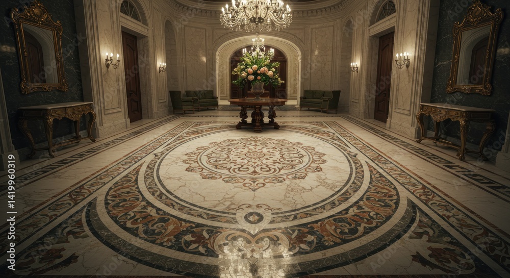 Obraz premium Luxurious Interior Hallway Photo